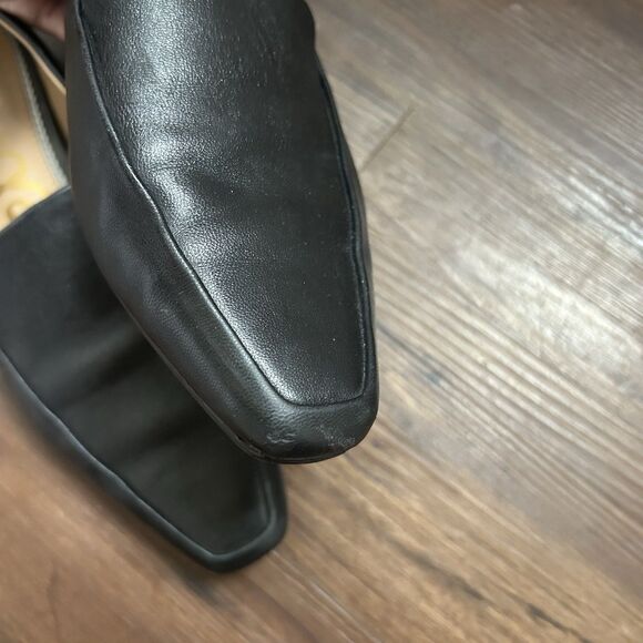 Sam Edelman Emelie Square Toe Loafers Flats Slip Soft Black Leather Womens 10 - Picture 6 of 11